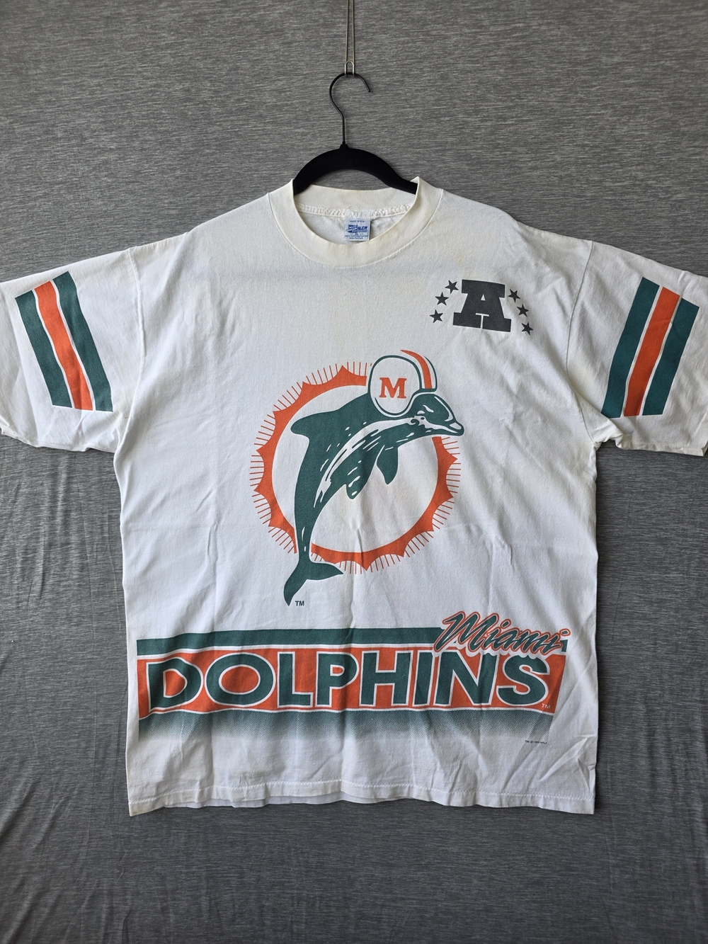 Vintage 1994 Miami Dolphins NFL Salem Sportswear T Shirt XL Made in USA